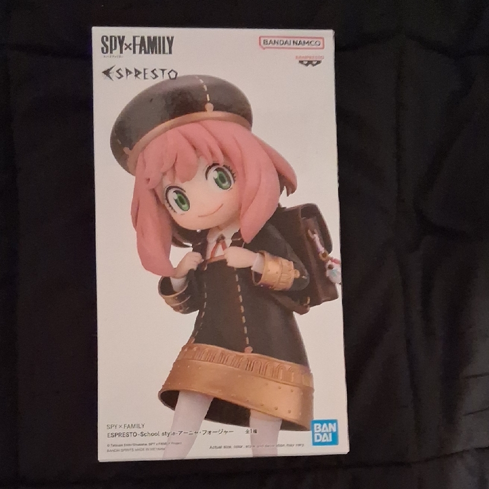 SPY x FAMILY Anya Forger Figure with Pink Hair and Black Outfit